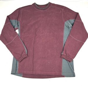 Kuhl Sweatshirt Mens Large Red & Gray Pullover Outdoor Travel Hike Gorpcore